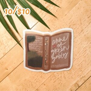 Anne of Green Gables Sticker – Classic Book Vinyl Decal Literary Reader Sticker